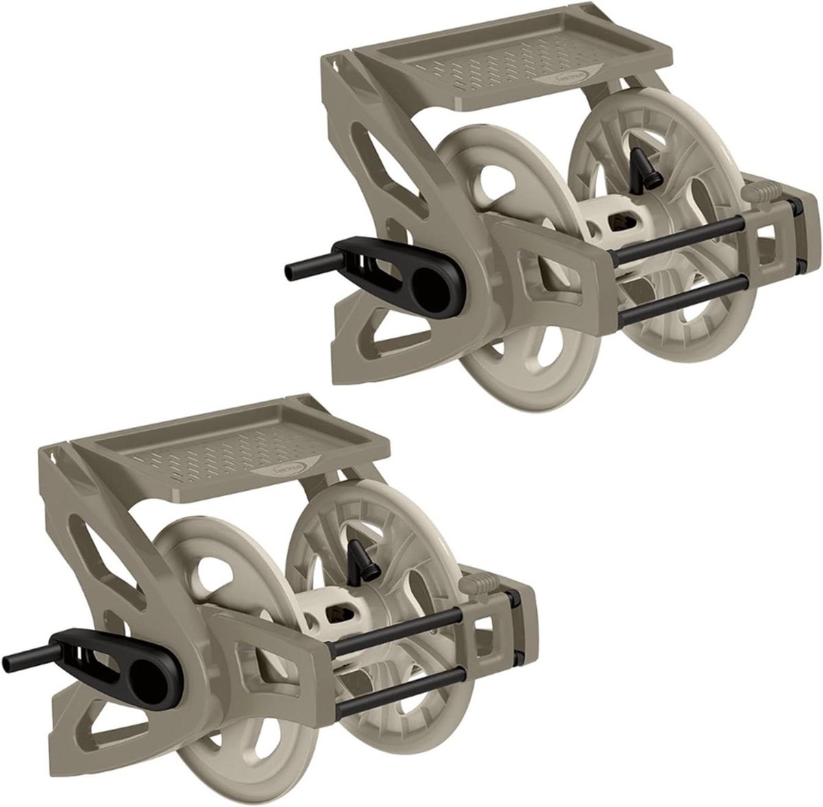 Slanghaspel Set - Gereedschap Houder - Tuin Besproeien - Met Slanggeleider - 2 Stuks - Bruin