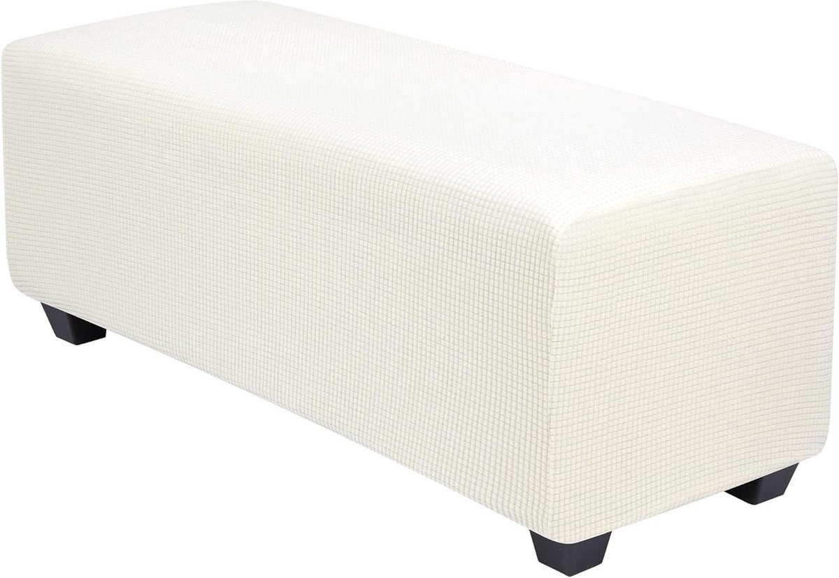 Voetenbankhoes Stretchy - Ottoman Cover - Meubels Beschermen - Elastische Bodem - Large - Zoutzeep