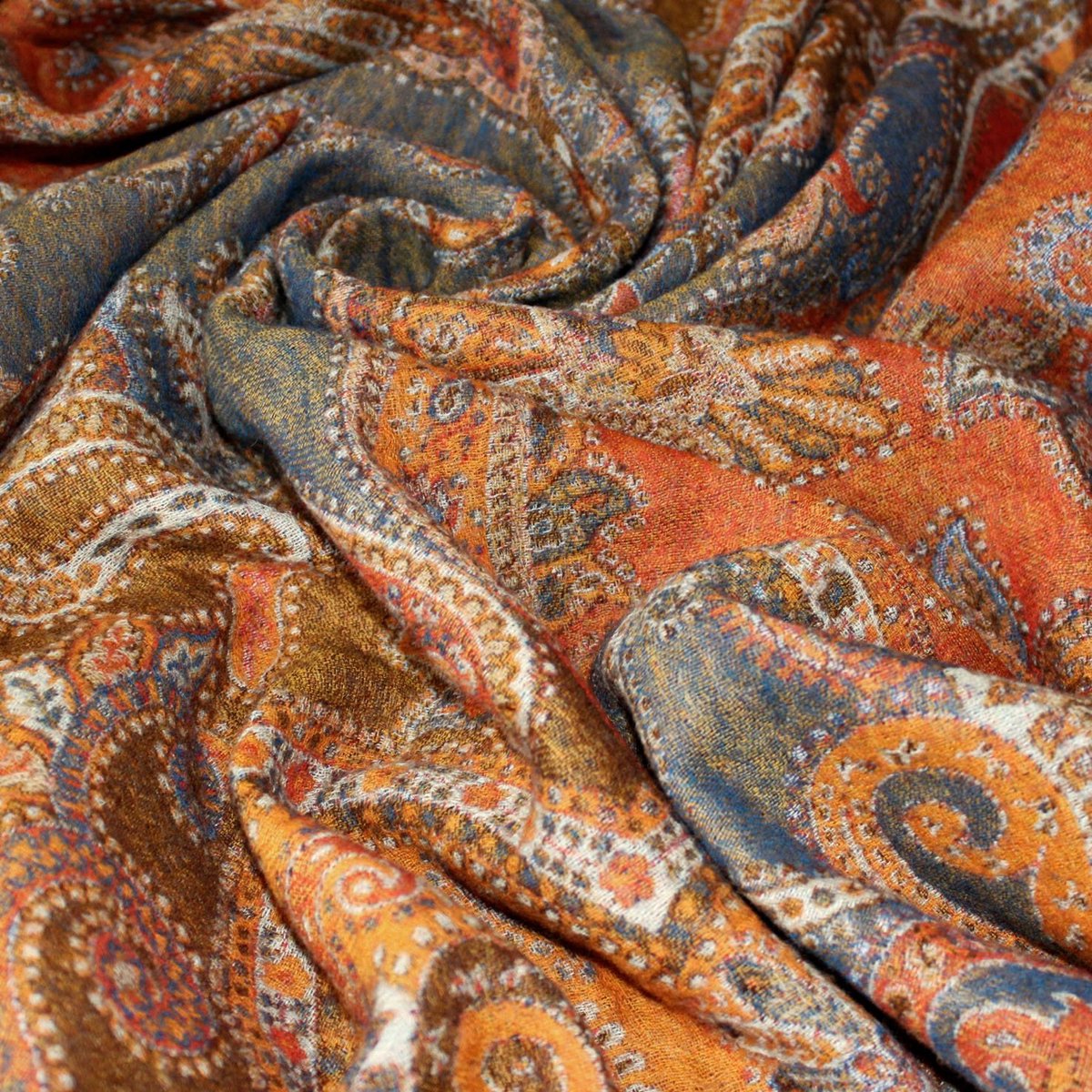 Wollen deken landhuisdeken uitvoerig jacquard geweven paisley design patroon pluizig zachte deken 100% wol woondeken bankdeken 96207