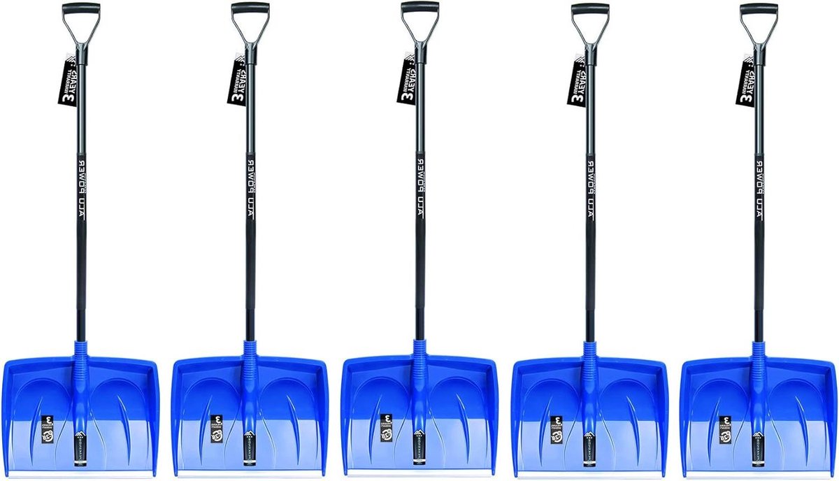 Ergonomische Sneeuwschep - Sneeuwruimer Set - Sneeuw Vrij Maken - Versterkte Rand - 149.5 cm - Zwart
