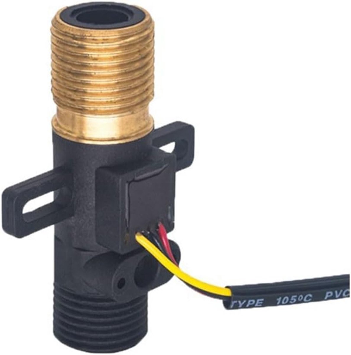 Waterstroomsensor met zaaleffect voor boilers, industri毛le apparatuur en dispensers, koperen kern, zwart, 7 x 4,3 x 1,5 cm (SEN-HZ21TA)