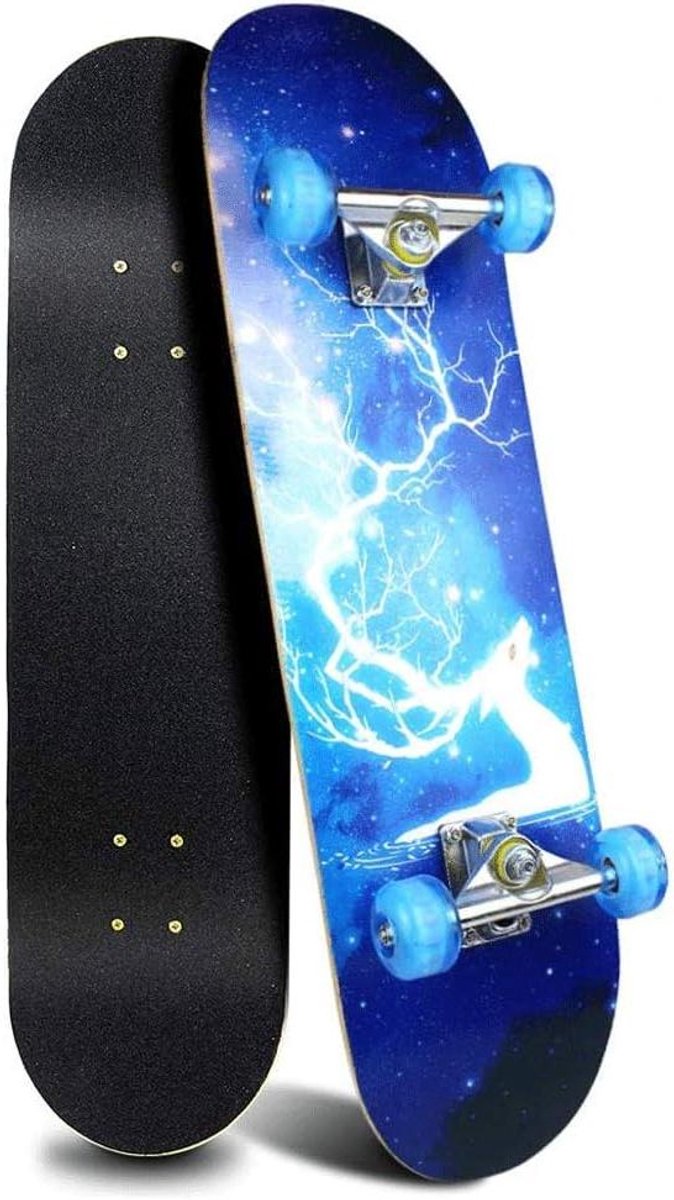 Compleet Skateboard Beginners Board Buiten Rijden 7 Laags Esdoorn Dek 80 x 20 cm