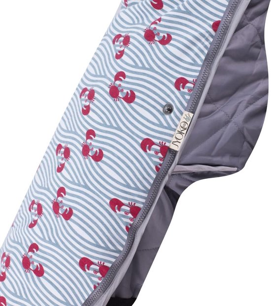 Universele Voetenzak - Kinderwagen Zak - Bescherming Tegen Kou - Hypoallergeen Katoen - 42 x 100 cm - Crab — afbeelding 2