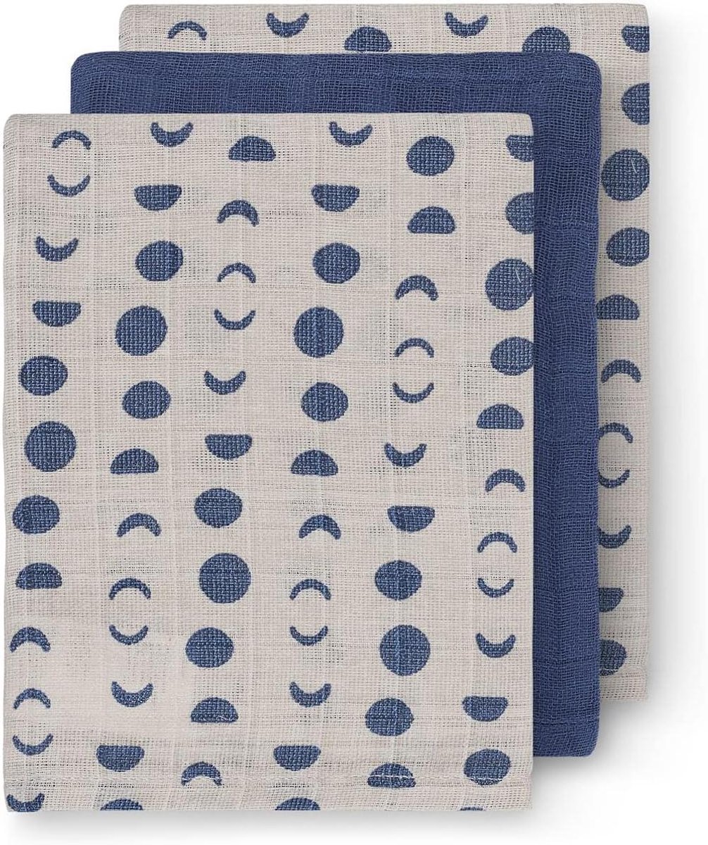 Babydoekjes Set - Hydrofiele Doekjes - Baby Verfrissen - 100% Hydrofiel Katoen - 15x20cm - Blauw