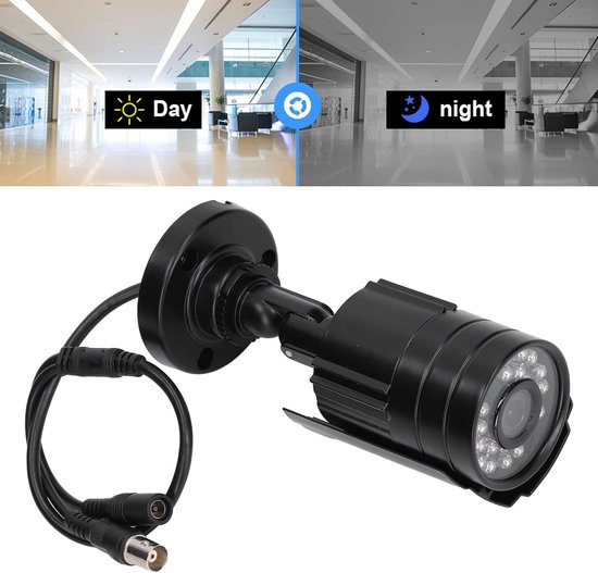 Analoge Beveiligingscamera - CCTV Camera Binnen Buiten - Woning Beveiligen - 4-in-1 Systeem - 1080P Full HD - Zwart — afbeelding 3
