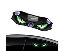 Ryoudavell - LED Ogen Auto Interieur Decoratie - Dynamische Zonne-energie Autolamp en Decoratieve Auto Verlichting - Waterdichte Auto Sfeerlamp voor Voor- en Achterruit - RGB LED Scherm Autoraam Decoratie Licht voor Camper RV SUV - RGB