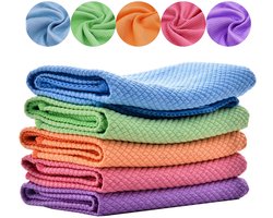 Reinigingsdoeken YUTOU Easy Clean Doek Pluisvrije Visschaal Microvezel Doeken Herbruikbare Microfiber Reinigingsdoeken Gemakkelijk schoon Nanoscale Doek voor Thuis Keuken Reiniging