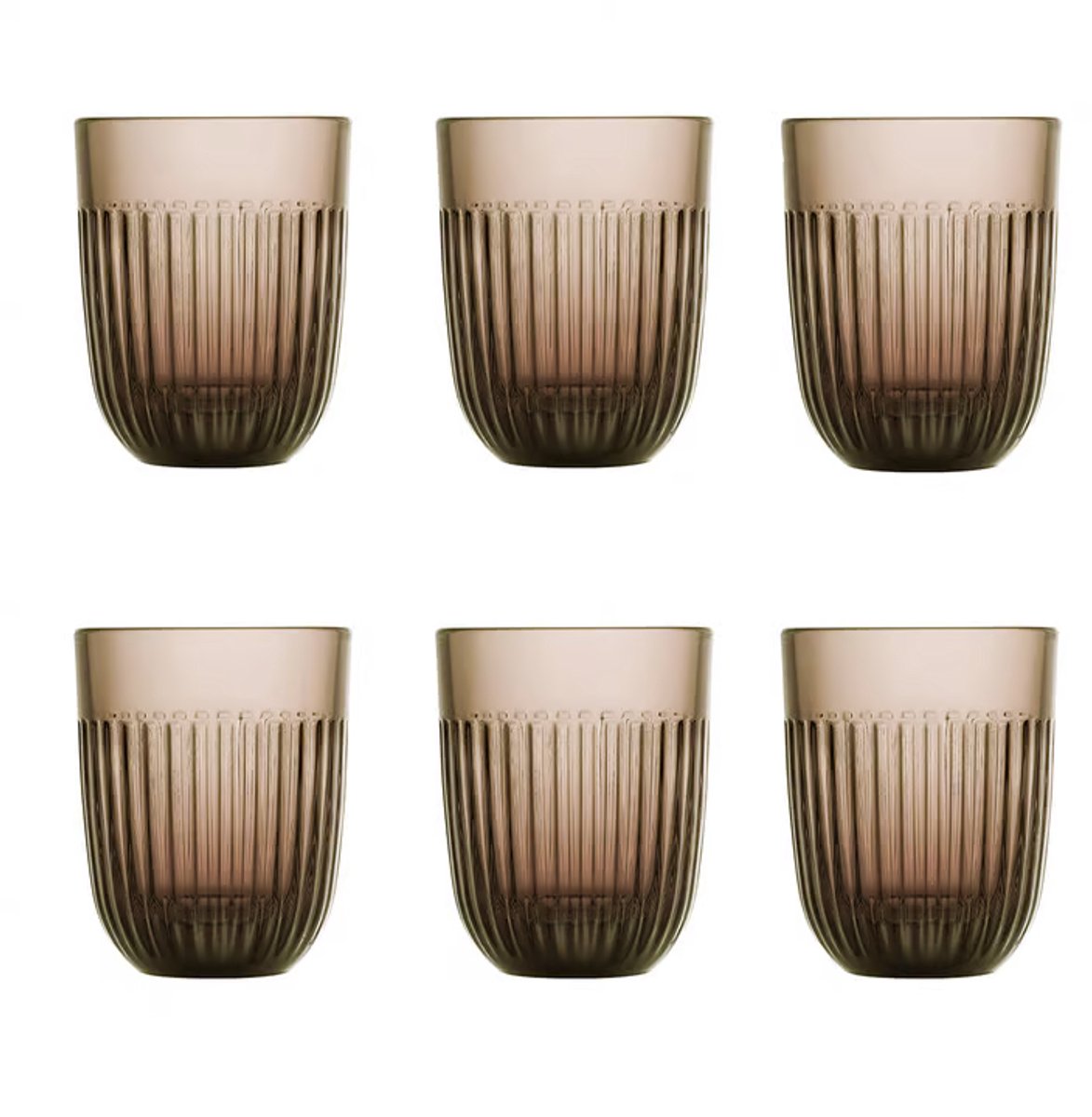 La Rochere - zes glazen mokka - quessant - waterglas