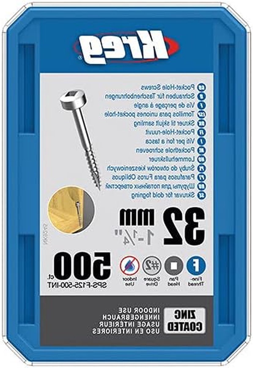 Houtschroeven - Bevestigingsschroeven - Meubels Maken - Zelftappende Tip - 500 Stuks - Zilverkleurig