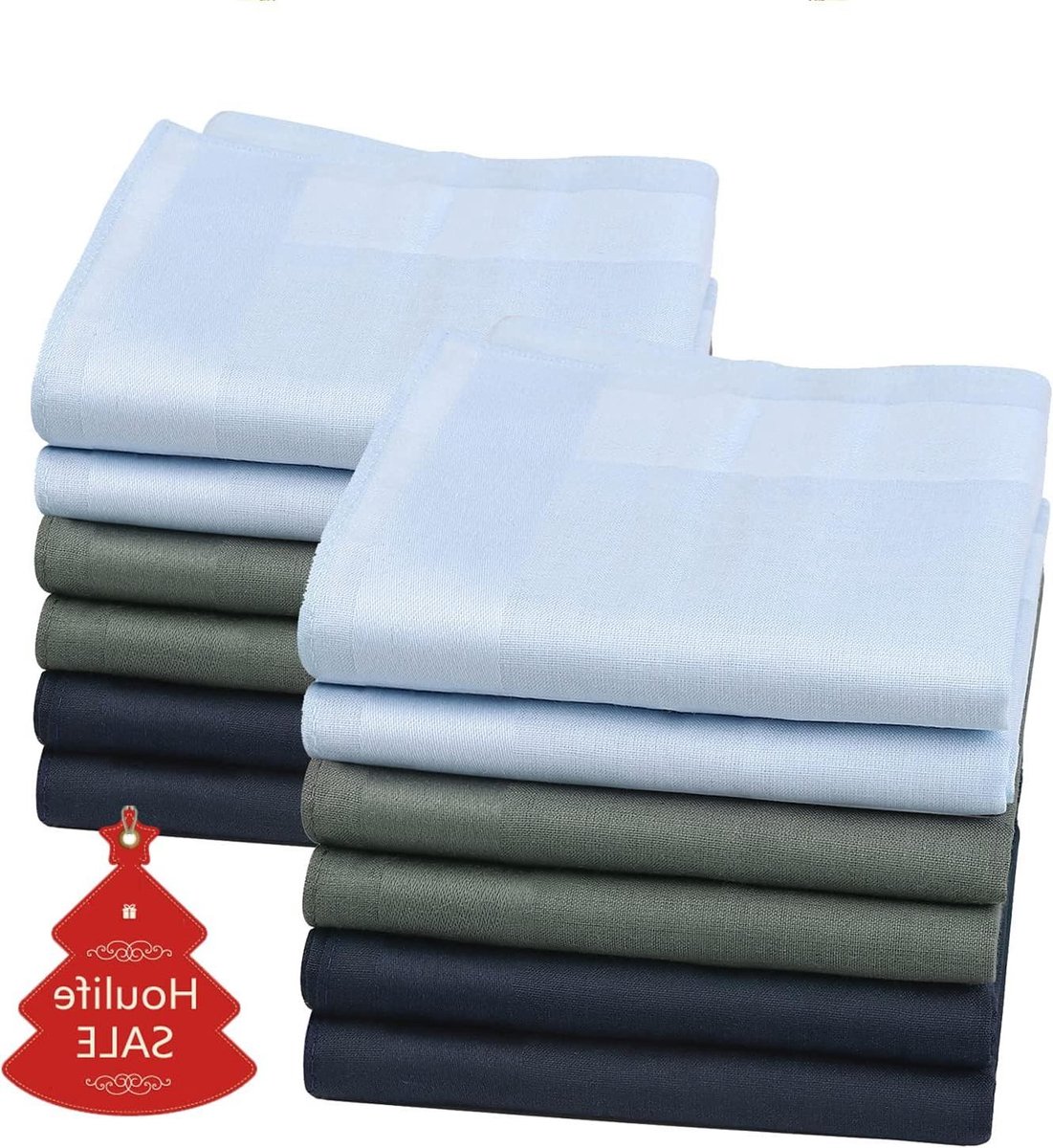 Zakdoeken Katoen - Zakdoekjes Hankies - Dagelijks Gebruik - 60S Gekamd Katoen - 40x40 cm - Effekleur