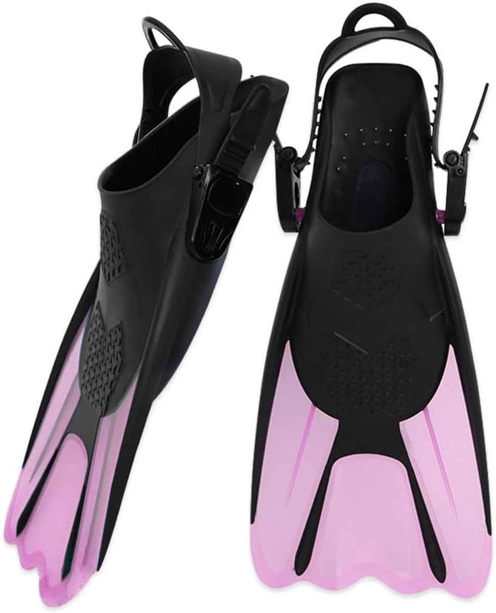 Snorkelvinnen Kinderen - Zwemvliezen Flippers - Snorkelen Zwemmen - Verstelbare Gespen - Maat 34-38 - Roze