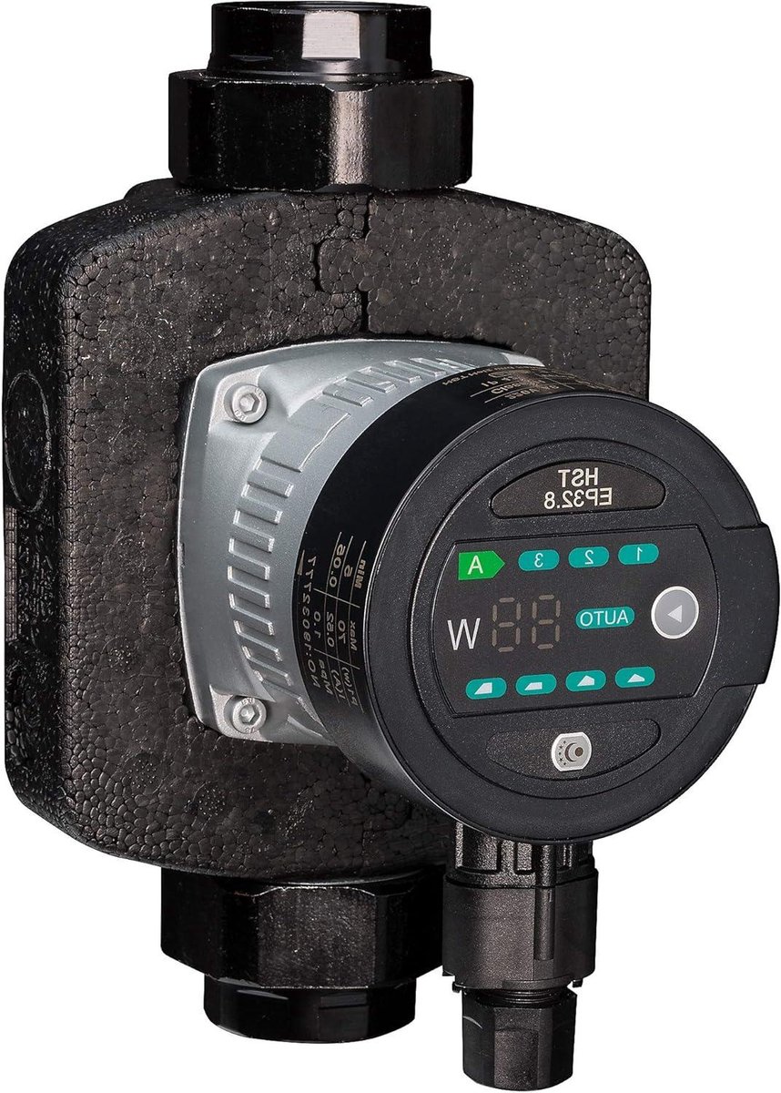 Verwarmingspomp - Circulatiepomp Warmtepomp - Verwarmingsinstallaties - 8 meter opvoerhoogte - 180 mm inbouwlengte - Grijs