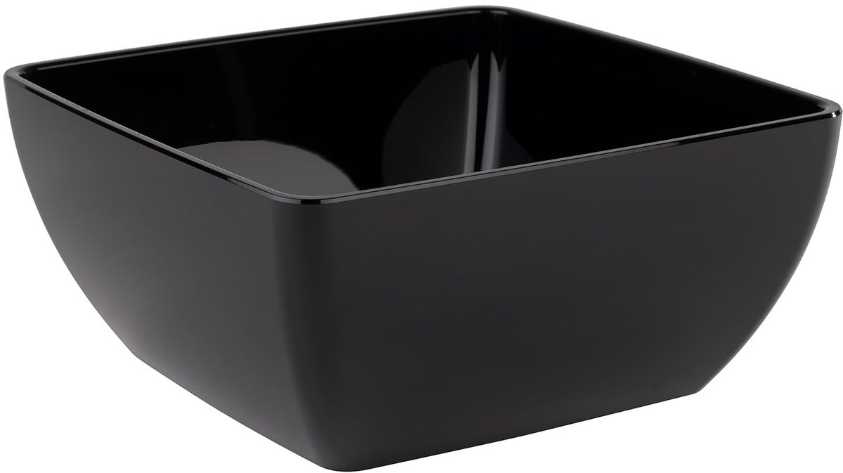 Friendly Bowl 79009 schaal 25 x 25 cm, hoogte 12 cm, zwart, gemaakt van gebruikt plastic, Made in Germany