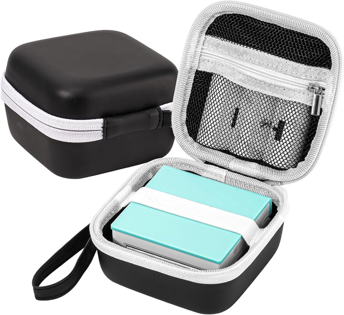 Draagbare Printer Tas - Labelmaker Hoesje - Opbergen en Vervoeren - Harde EVA Bescherming - 4 inch - Zwart