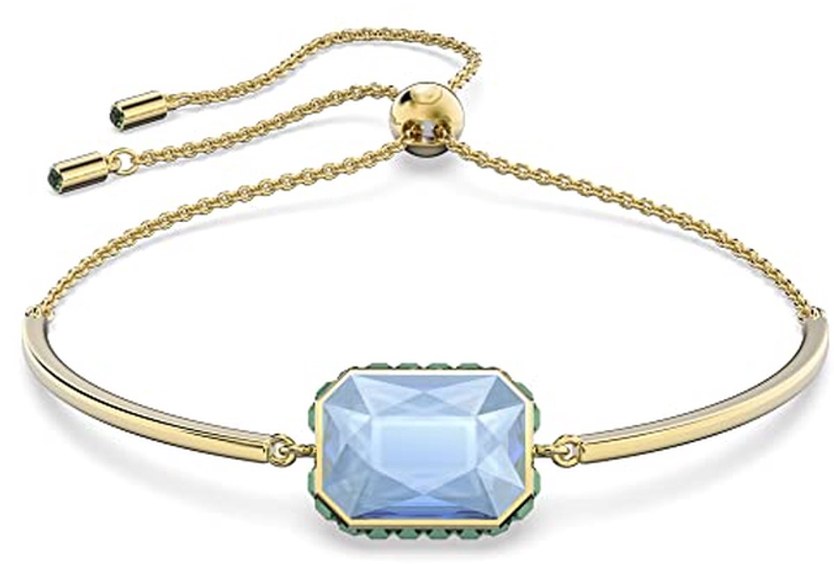 Multicolour Octagon Cut Bracelet with Gold-Plated Finish