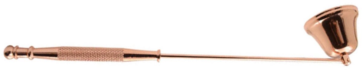 Tnfeeon Kaarsendover, Ijzeren Gegalvaniseerde Klokvormige Kaarsendover 20 X 3,8 Cm met Antisliphandgreep voor Thuisdiners, Lontvlambeheersing (Rosé goud)