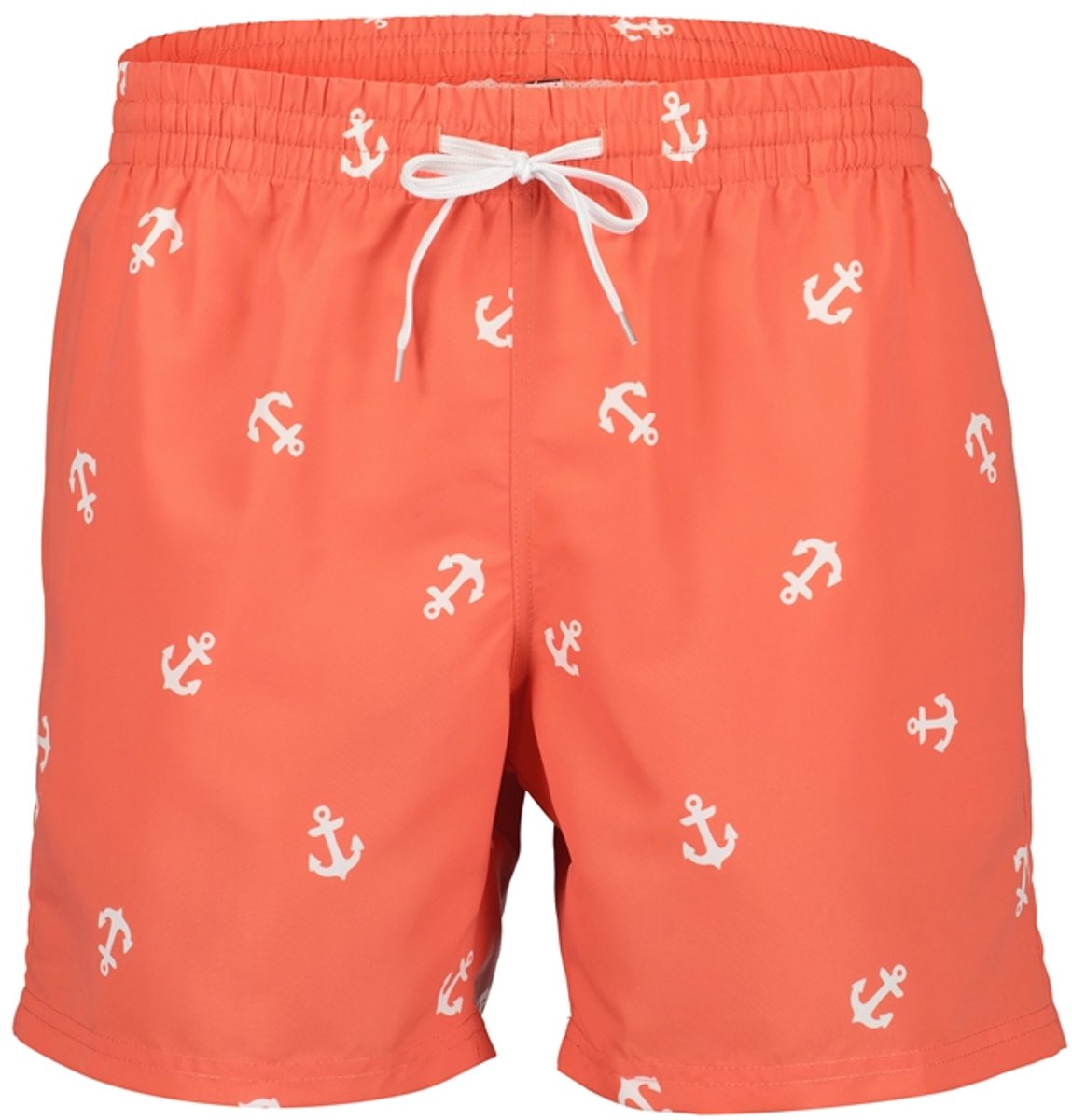 Blue Seven - Jongens Zwembroek - Coraal rood met ankertjes - Maat 176