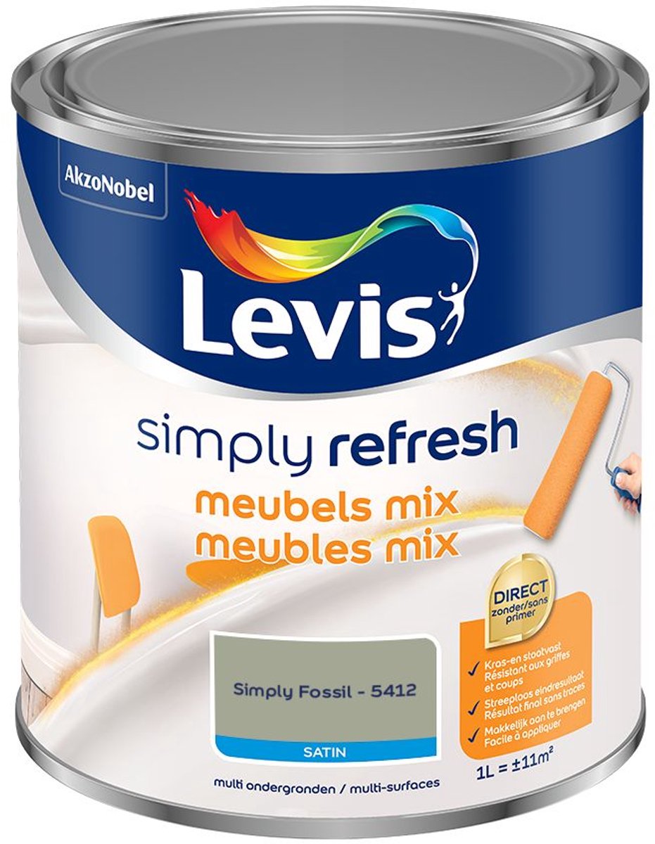 Levis - Simply Refresh Meubels Satin Mix - Simply Fossil - Mengverf - 1 L