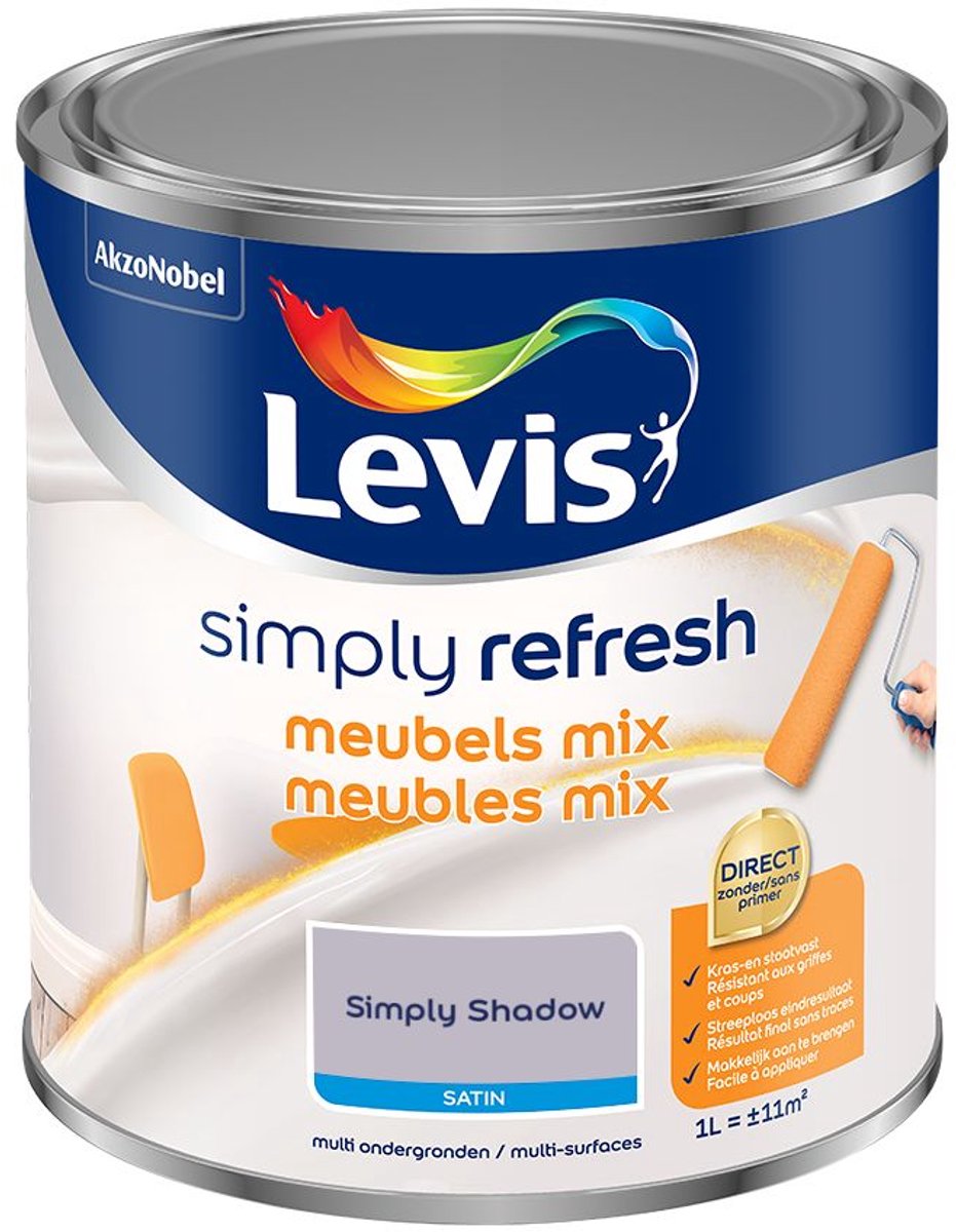 Levis - Simply Refresh Meubels Satin Mix - Simply Shadow - Mengverf - 1 L