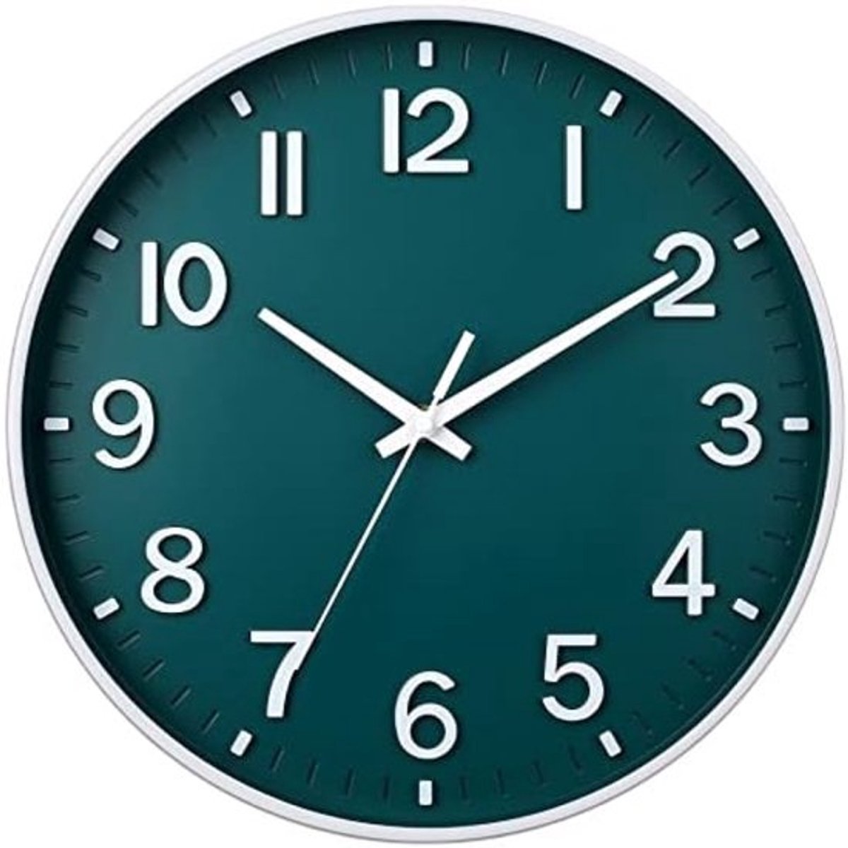 Wandklok – Analoge wandklok – Stille niet tikkende klok – Ronde