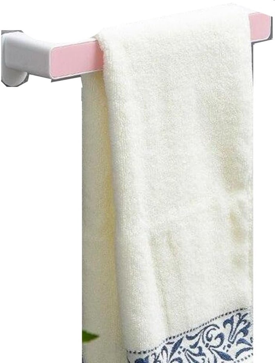 25,5cm Roze Handdoekstang - Zelfklevend Handdoekenrek voor Badkamer - Handdoekhouder Badkamer
