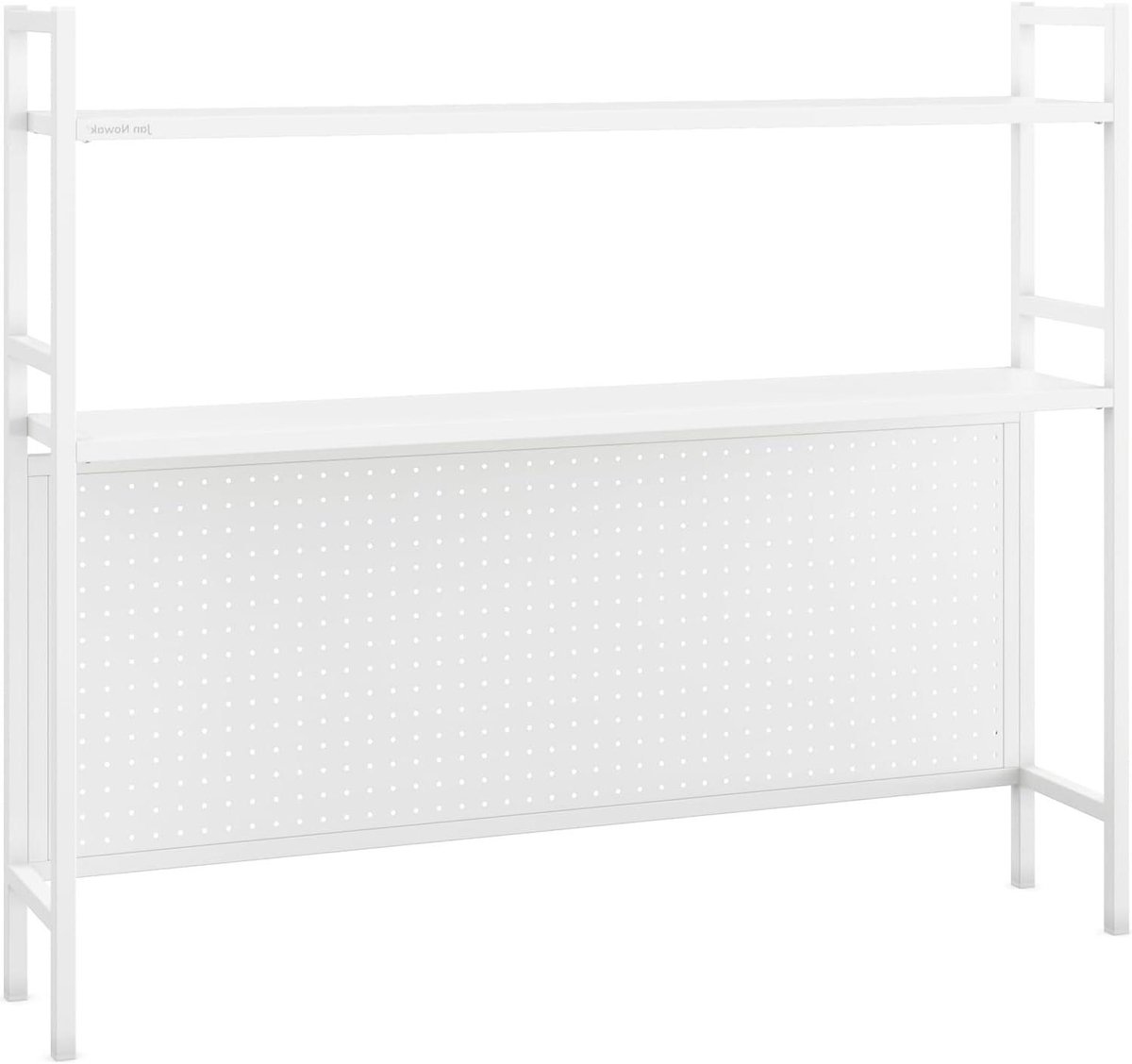 Boekenkast Bureauopzetstuk - Bureau Organizer - Bureau Organiseren - Geperforeerd Bord - 115 x 98 x 22 cm - Wit