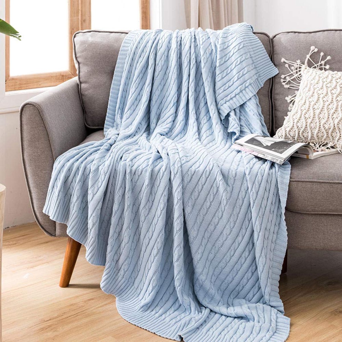 fleece werpdekens Reisformaat - Superzachte donzige warme stevige bedspreien voor bank Microfiber deken -8_110x180cm