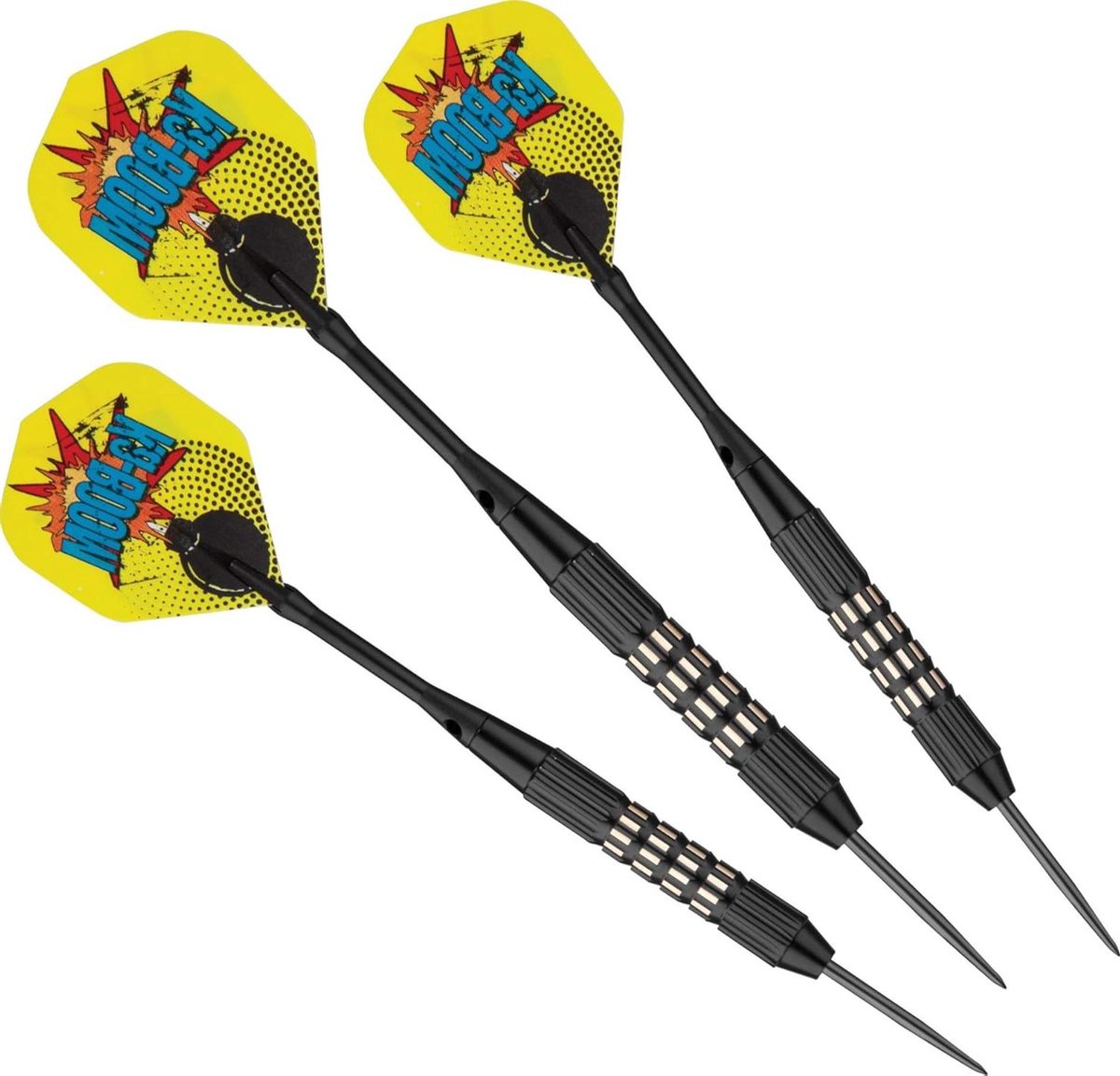 Stalen Tip Darts - Dartpijlen Set - Precisie Darten - Ananas Gesneden Groeven - 22 Gram - Zwart