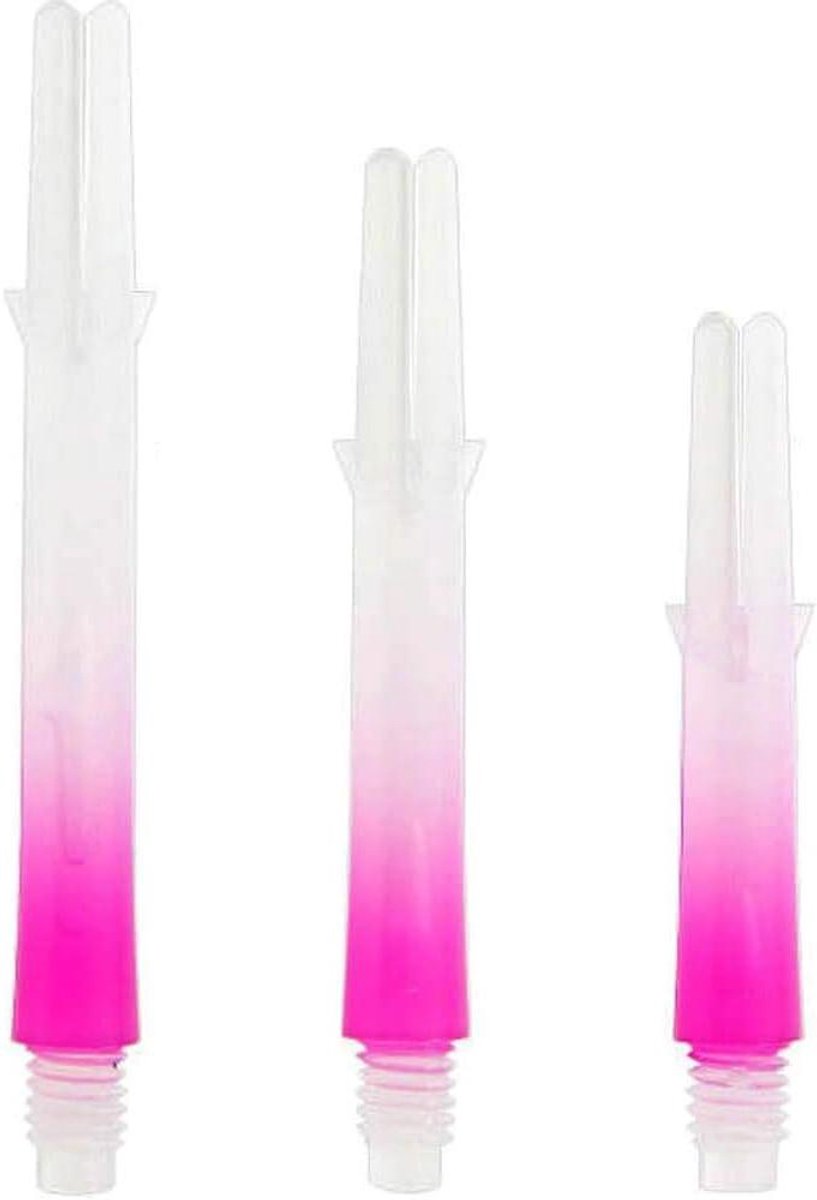 Dartshafts - Dart Accessoires - Precisie Darts - Tweekleurig Design - 26cm - Wit Roze