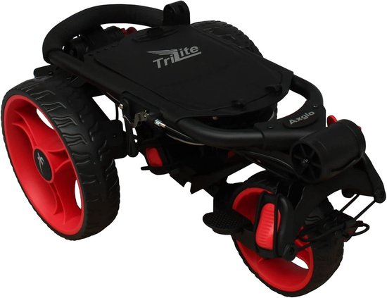 Golftrolley - Golfkar 3 wielen - Golfen - Allrounder - 6477 cm - Zwart rood — afbeelding 2
