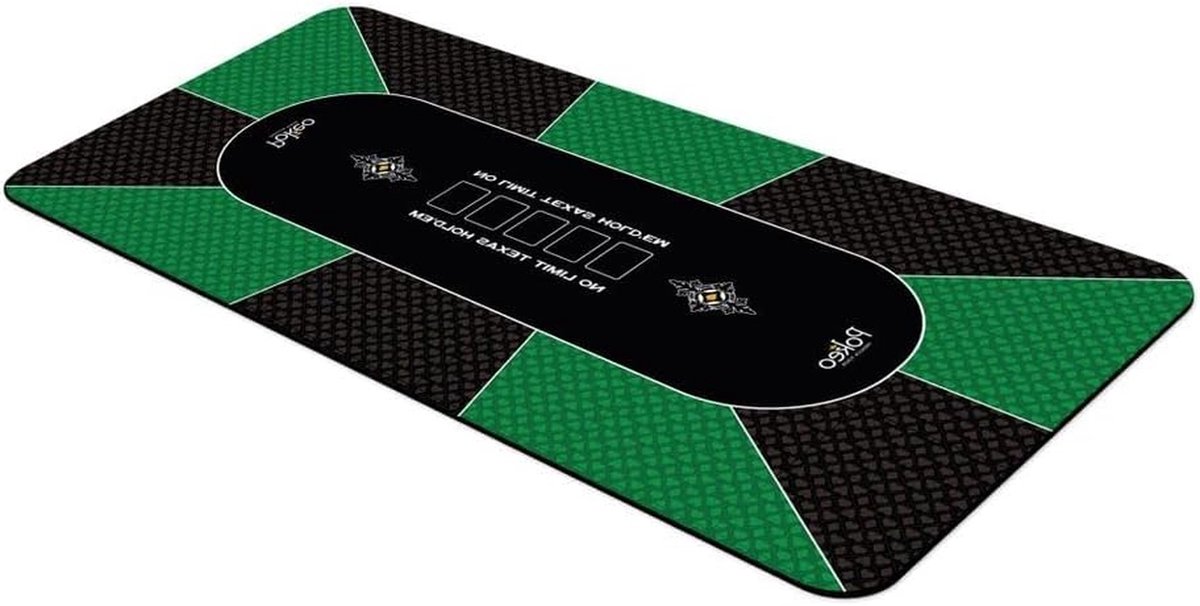 Pokertapijt Deluxe - Speelmat Poker - Poker Avond - Speed Cloth Oppervlak - 180 x 90 cm - Groen