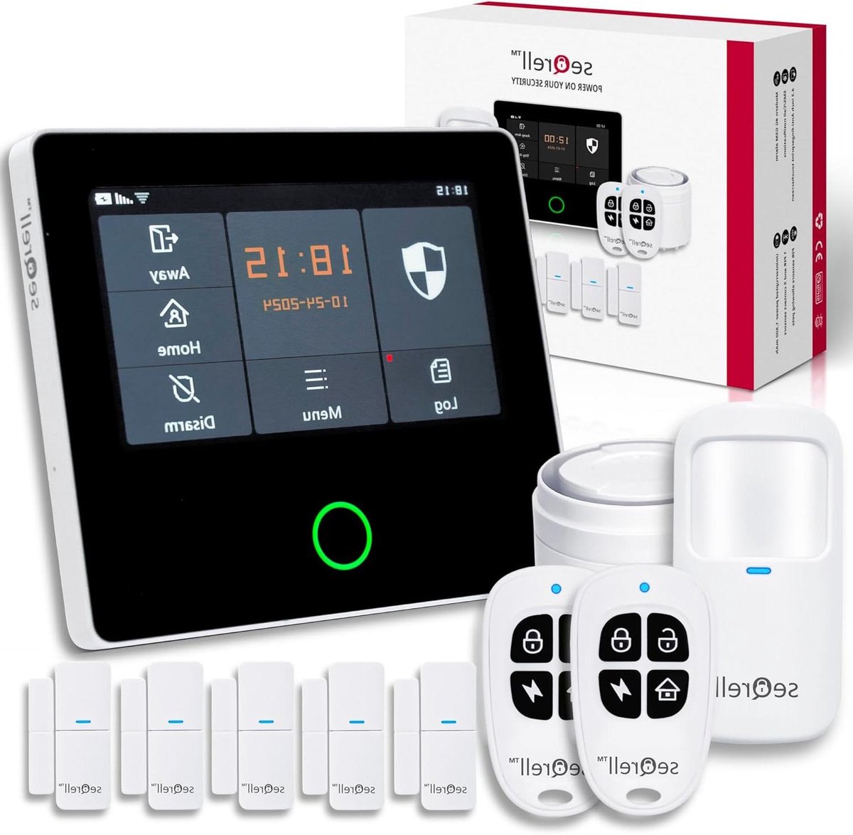 Draadloos Alarmsysteem - Home Security Set - Huis Beveiligen - 4G GSM Back-up - 10-delig - Wit