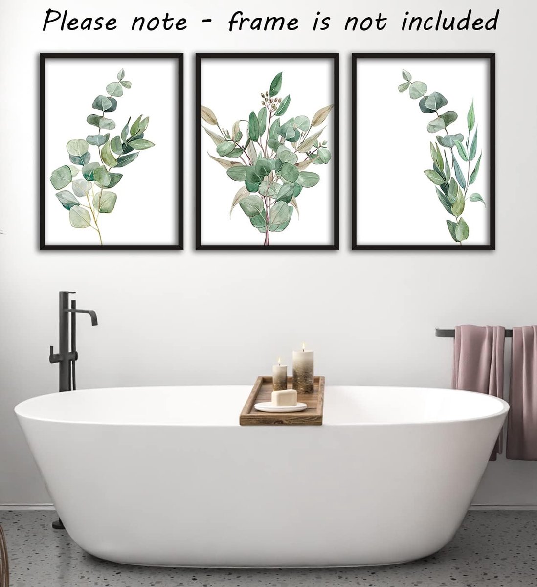 botanische kunst aan de muur, set van 3 niet-ingelijste afdrukken, abstracte tropische plantendecoratie, woonkamer slaapkamer, badkamer poster huisdecoratie, groene bladeren plant (A3) — cadeau in Wonen & Interieur - foto 6