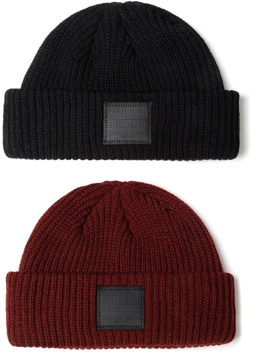 Minoti muts fisherman beanie - zwart 2-pack