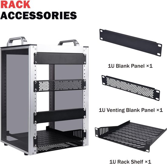 Mini Serverkast 8U 10 Inch Rack met Plank voor NAS en Netwerkapparatuur van Merkloos — afbeelding 5