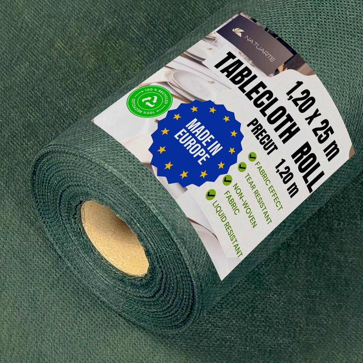 Tafelkleed op rol - Wegwerpkleed Non-woven kleed - Feesten organiseren - Voorgesneden elke 120m - 120m x 25m - Beige