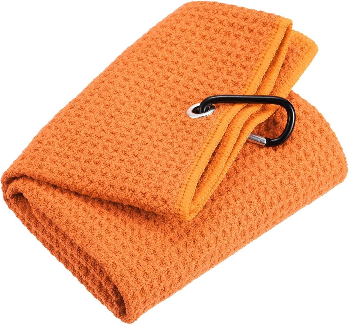 Golf Handdoek - Sportdoek Golf - Golfclubs Schoonmaken - Sterke Waterabsorptie - 50 x 40 cm - Oranje