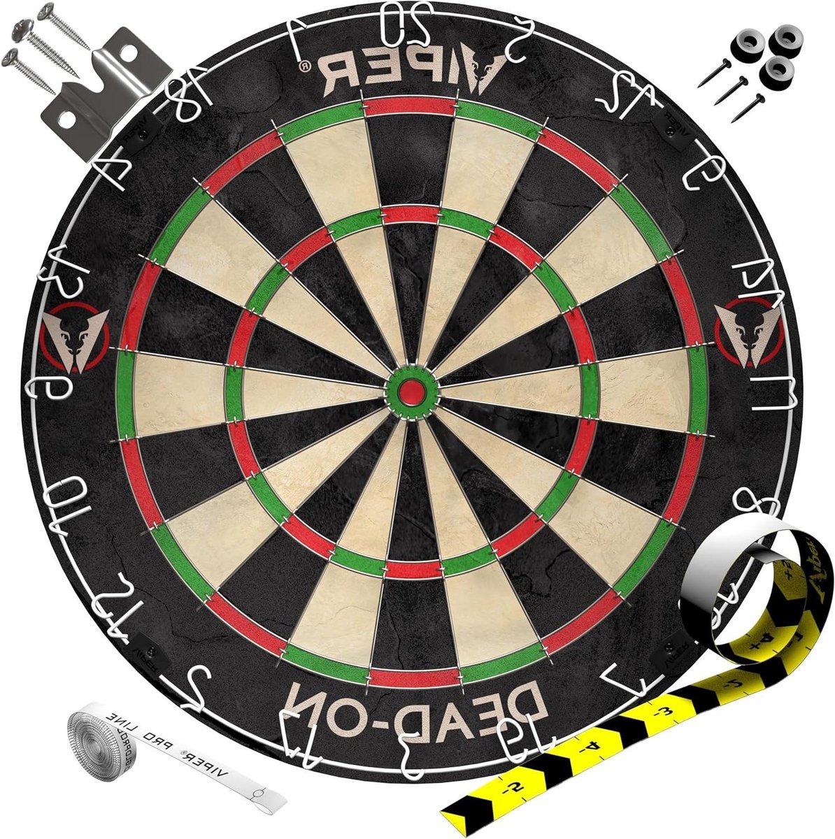 Sisal Dartbord - Dartspel Bord - Darten Thuis - Zonder Nietjes - 45.7 cm Diameter - Zwart