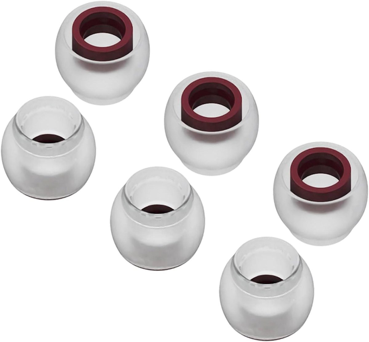 Oordopjes Vervangende Tips - Oorkussentjes Siliconen - Verbeteren Geluidskwaliteit - Studio-Grade Afdichting - 6 Stuks - Rood