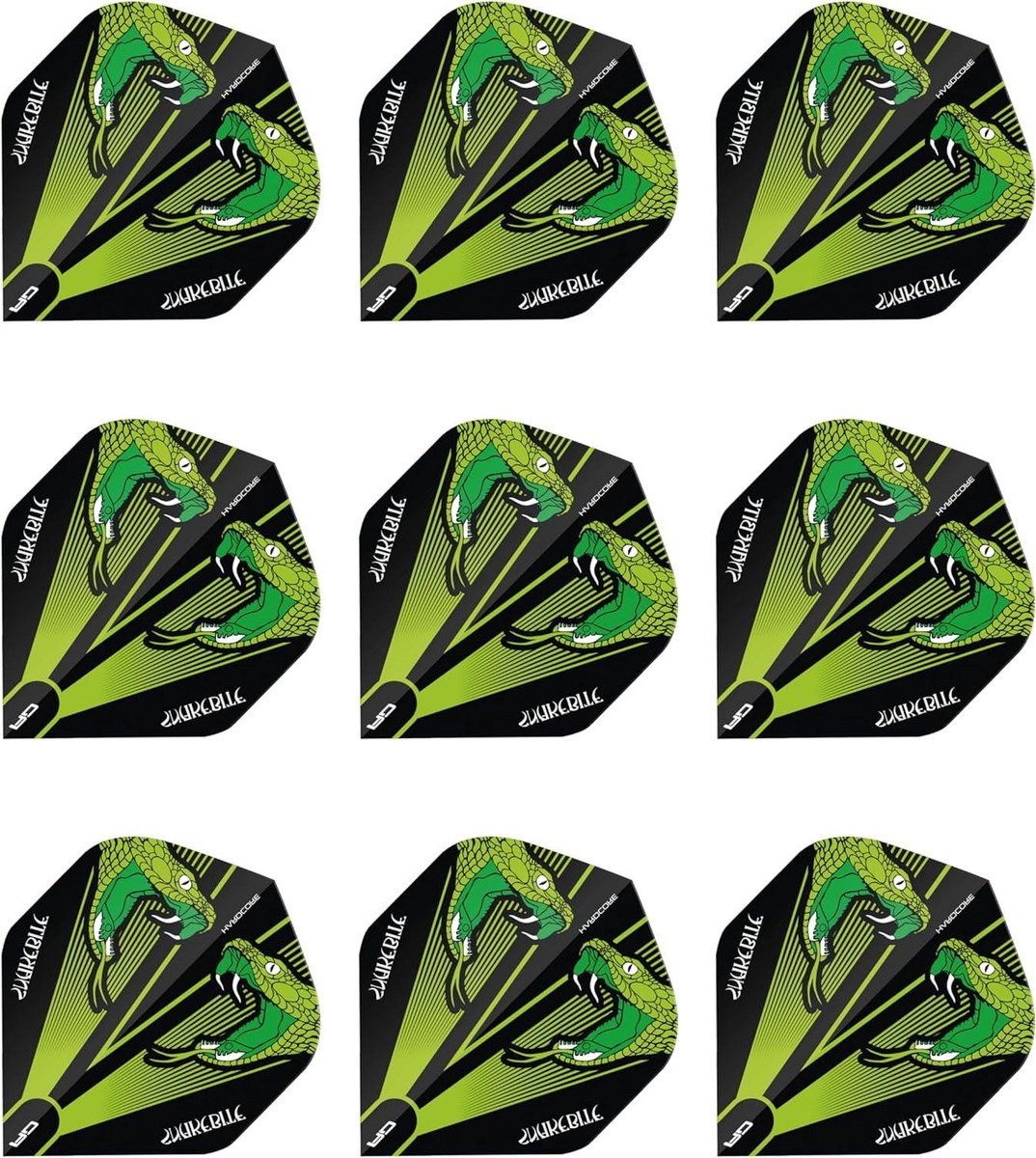 Dart Flights - Vliegjes - Darten - Extra dikke kwaliteit - 100 micron - Groen Transparant