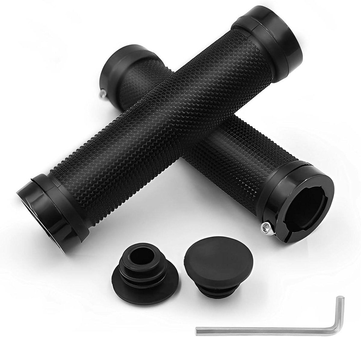 Fietsgrepen - Stuurgrepen Handvatten - Comfortabel Fietsen - Ergonomisch Antislip Ontwerp - 132 mm - Zwart
