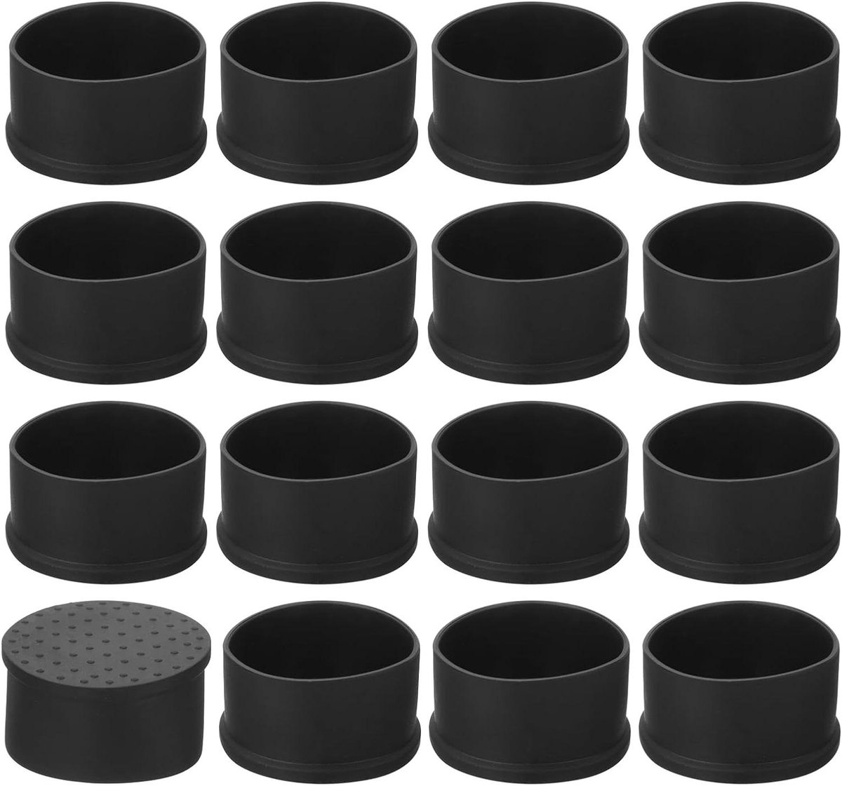 Stoelpootdoppen - Meubelvoetjes Vloerbeschermers - Meubels Beschermen - Antislip PVC - 50 mm - Zwart