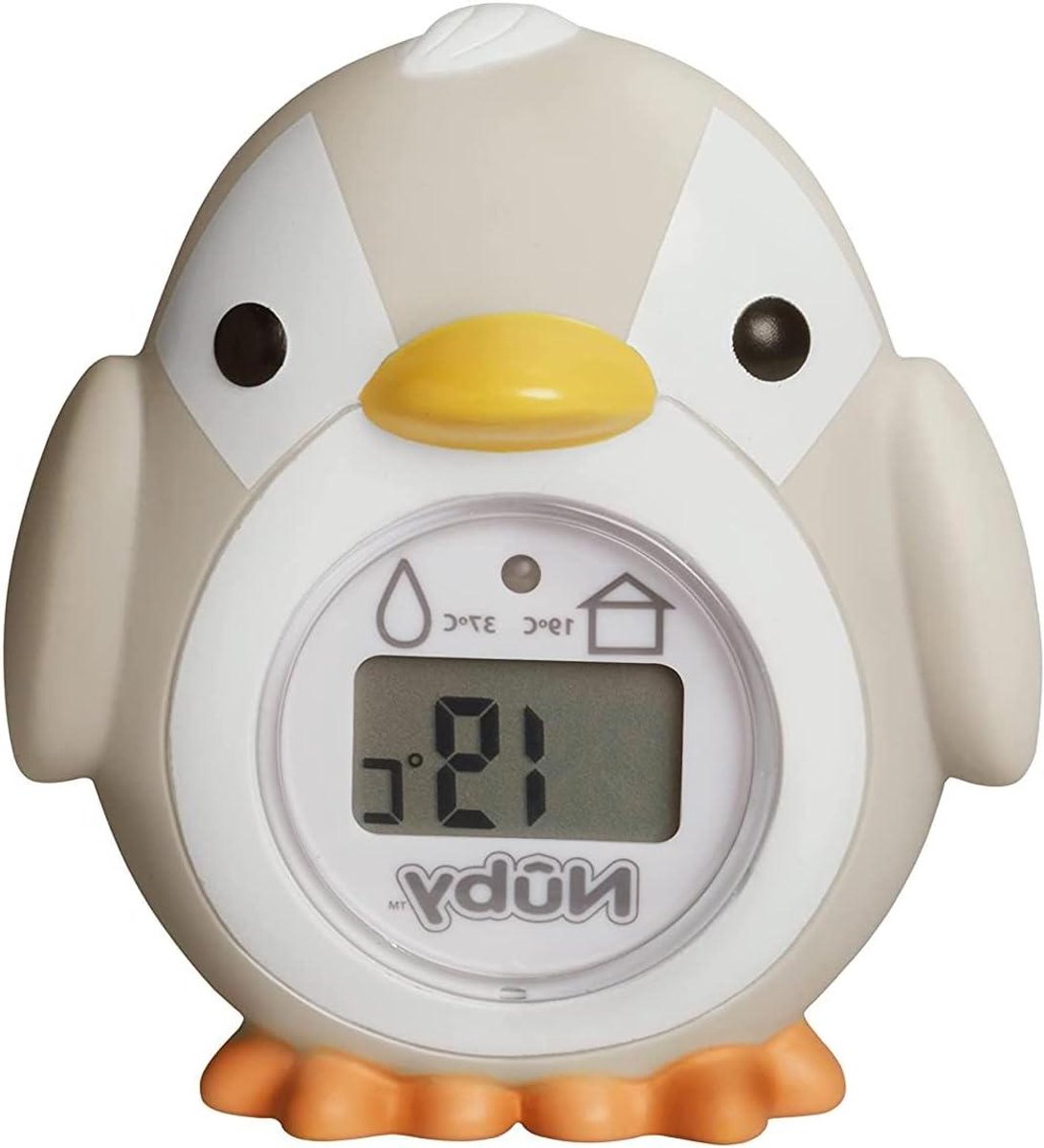 Baby Badthermometer - Waterthermometer Kinderbad - Veilig Baden - Vorm van Pinguïn - Vanaf 0 Maanden - Grijs