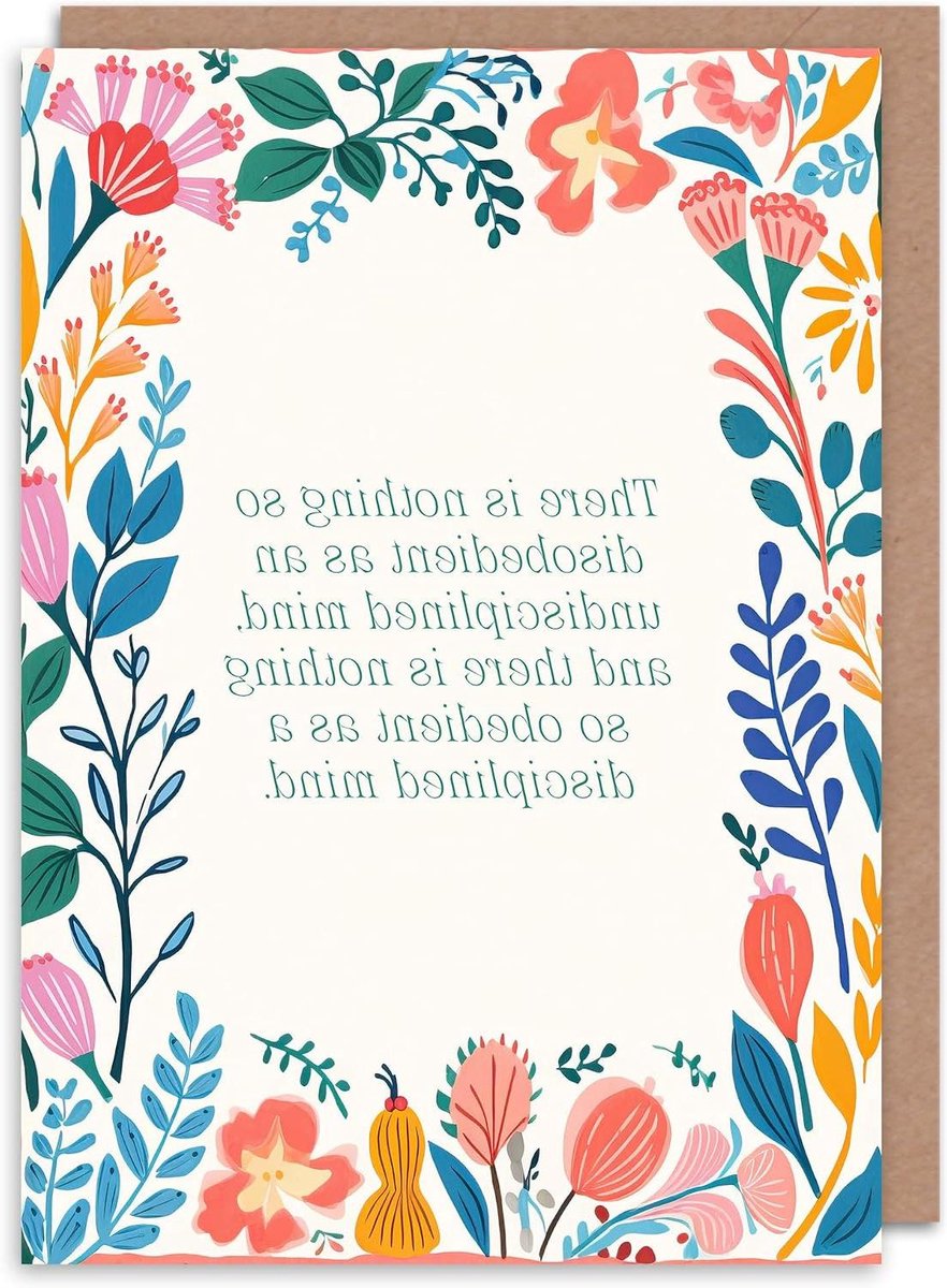 Verjaardagskaart Spiritueel - Wenskaart Mindfulness - Persoonlijke Boodschap - Bedrukte Kunstpapier - 17.5 x 12.5 cm - Niet gespecificeerd