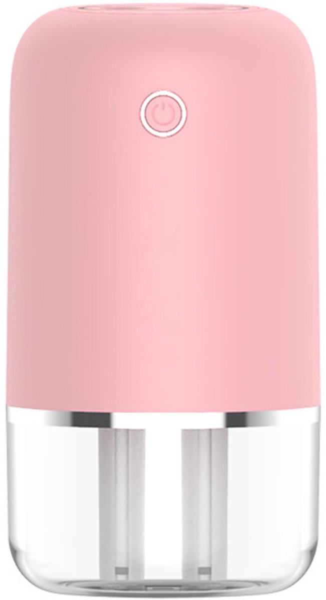 Kleine luchtbevochtiger, 500 ml draagbare mini-luchtbevochtiger, persoonlijke koele mist luchtbevochtiger met dubbele straal, dubbele mistpoorten, automatische uitschakeling, bureau-luchtbevochtiger voor babybedje, reizen, planten en auto