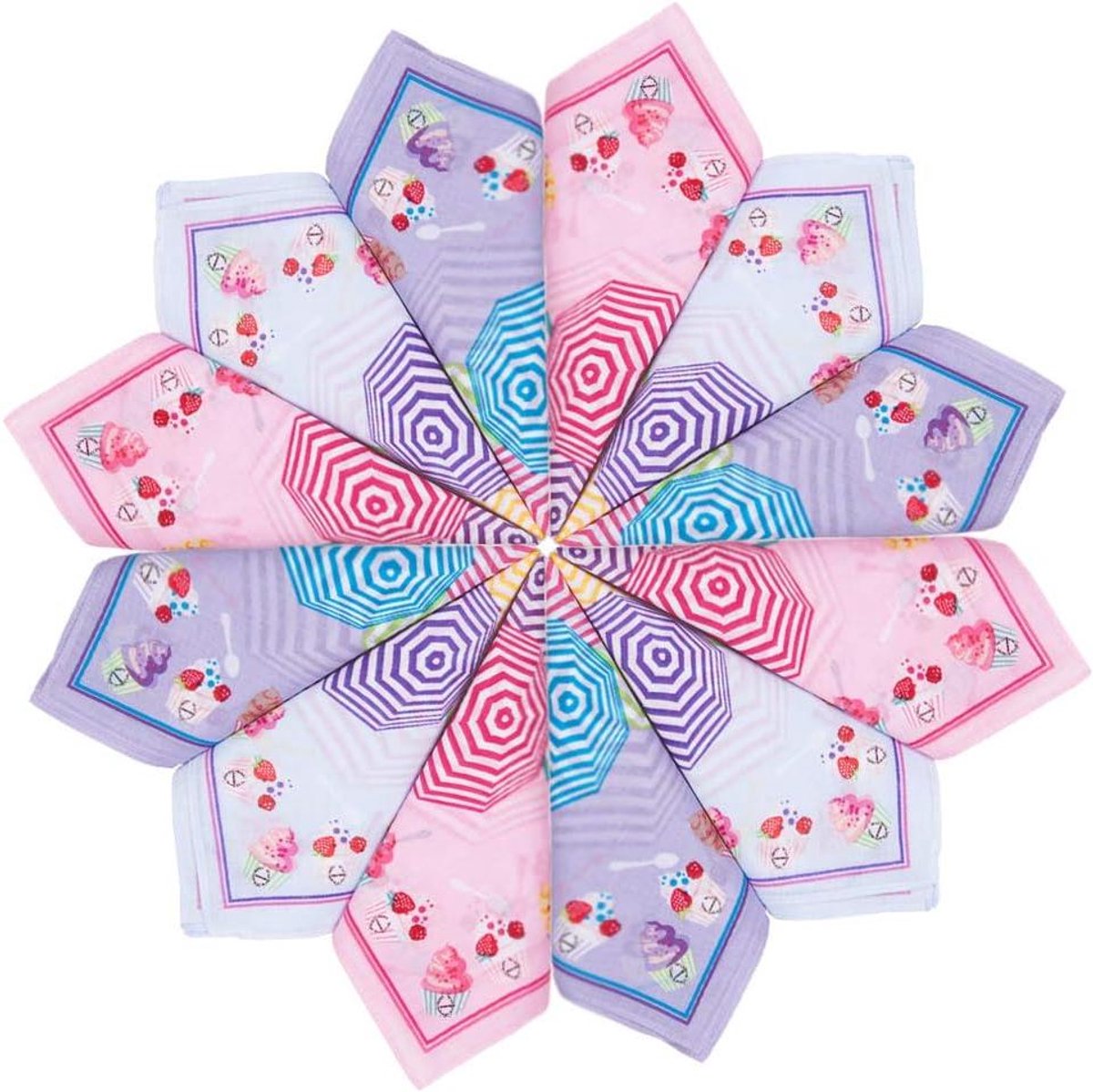 Katoenen Zakdoeken Kinderen - Zakdoekjes Herbruikbaar - Dagelijks Gebruik - 100% Gekamd Katoen - 33x33 cm - Meerdere Patronen
