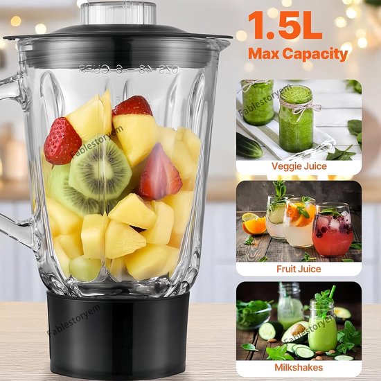 Krachtige Staande Keukenmixer 10L met 5-in-1 Accessoires van Merkloos — afbeelding 3