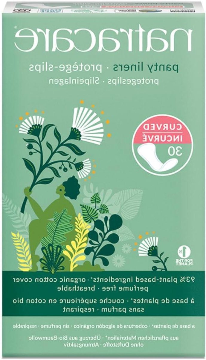 Panty Liners - Inlegkruisjes Dagelijks - Intieme Hygiëne - Biologisch Afbreekbaar - 6 x 30 Stuks - Natuurlijk