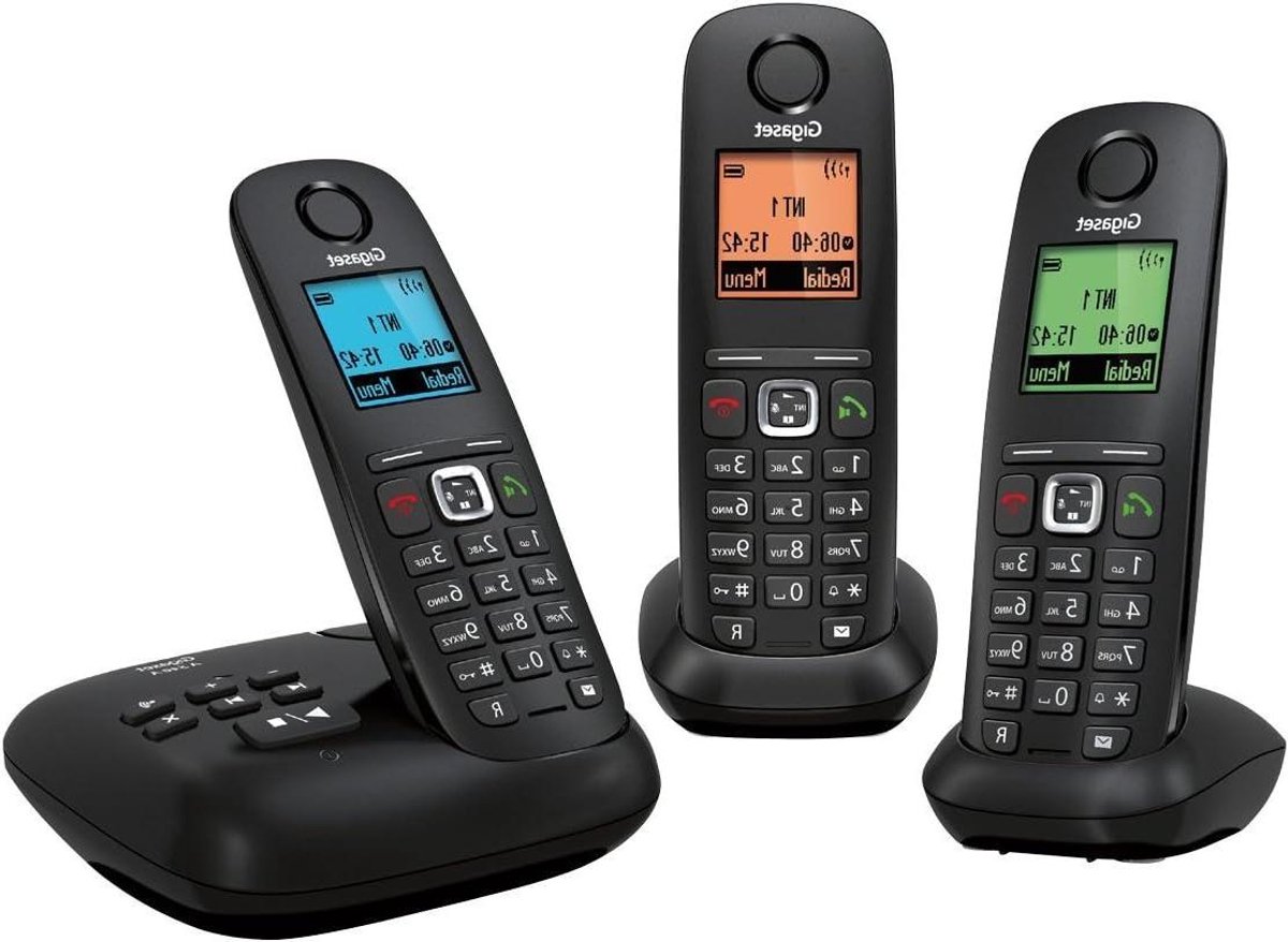 Draadloze Telefoon - DECT telefoon - Thuisgebruik - Met antwoordapparaat - Trio set - Zwart