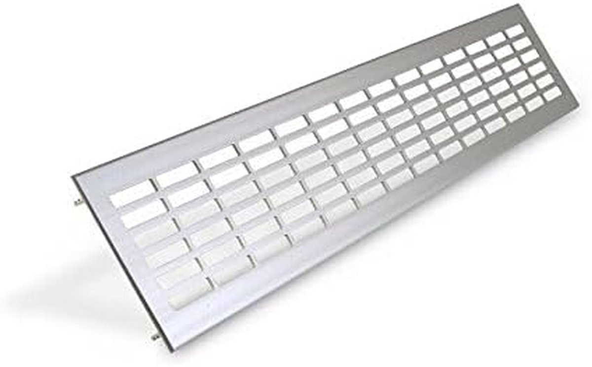 Luchtventilatierooster - Ventilatierooster Aluminium - Ventilatie aanbrengen - Geëxtrudeerd aluminium - 40mm x 500mm - Zilver